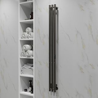 Полотенцесушитель электрический Indigo Style LSE120-13GNSRt 120x13 см оружейная сталь